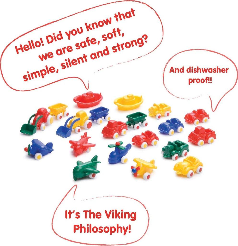 Viking Toys Miniature Beads Bucket 16 pieces Set,
