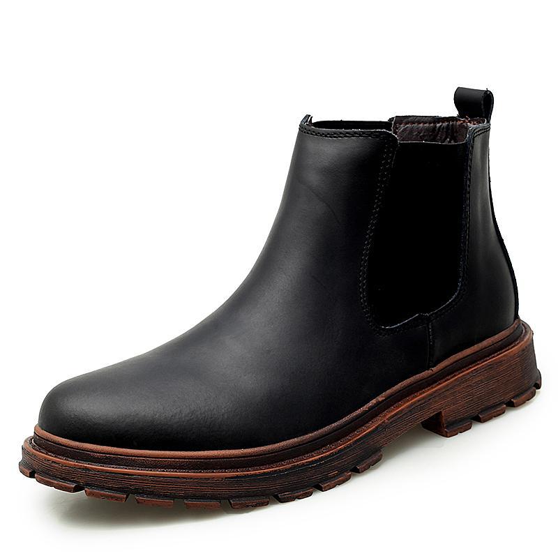 Genuine Leather Shoes Men Casual Shoes Fashion Brand Male Footwear Flat Cow Leather Black White Shoes