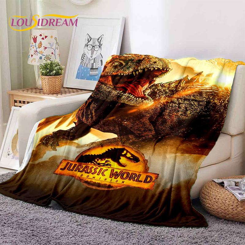 3D Cartoon Jurassic Park Dinosaurier Dino Weiche Flanelldecken, Überwurf Decke Bequeme Decke für Picknick Betten Zuhause Schlafzimmer Kinder