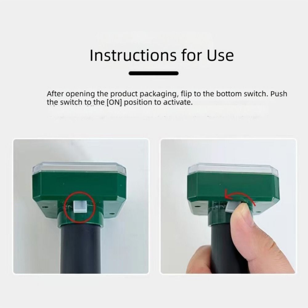 Radiation-Free Solar Ultrasonic Mole Repeller Solar Powered Rodent Deterrent Mouse Repeller Garden