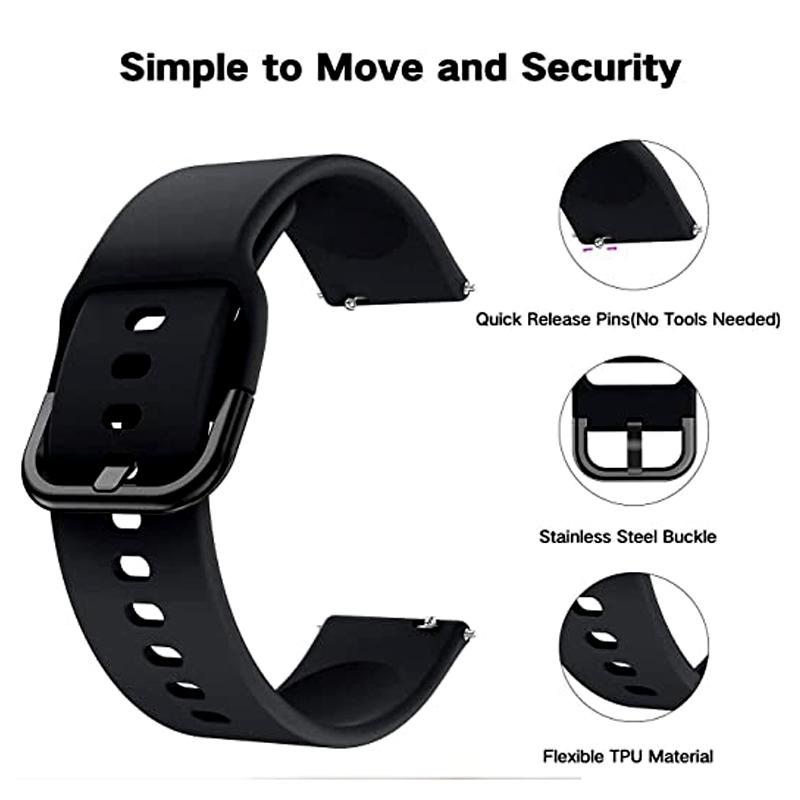 Silicone band For Amazfit GTS/2/2e/4/3/GTS2 Mini/GTR 4/47mm/GTR2/2e/stratos 2/3 20mm/22mm Watch Bracelet Amazfit bip 6 5 3 strap