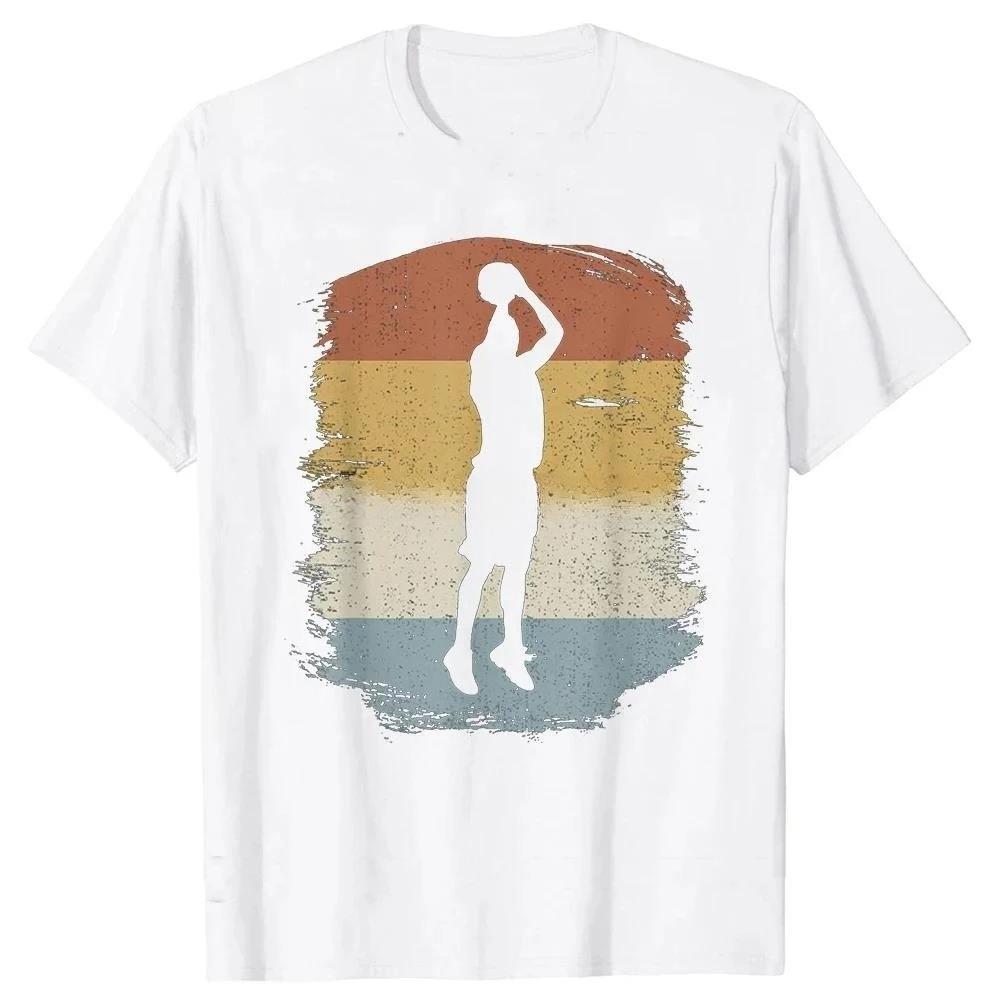 Unisex oblečení Basketbalový tep Srdce Tričko Unisex Dárky k narozeninám Krátký rukáv Vtipná trička Módní grafická trička Sportovní nadšenec