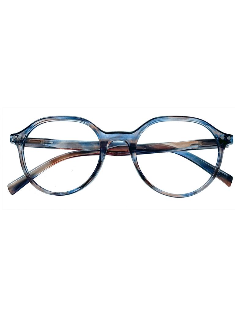 Turzing Round Reading Glasses for Women Men Spring Hinge Lightweight Pattern Print Eyewear