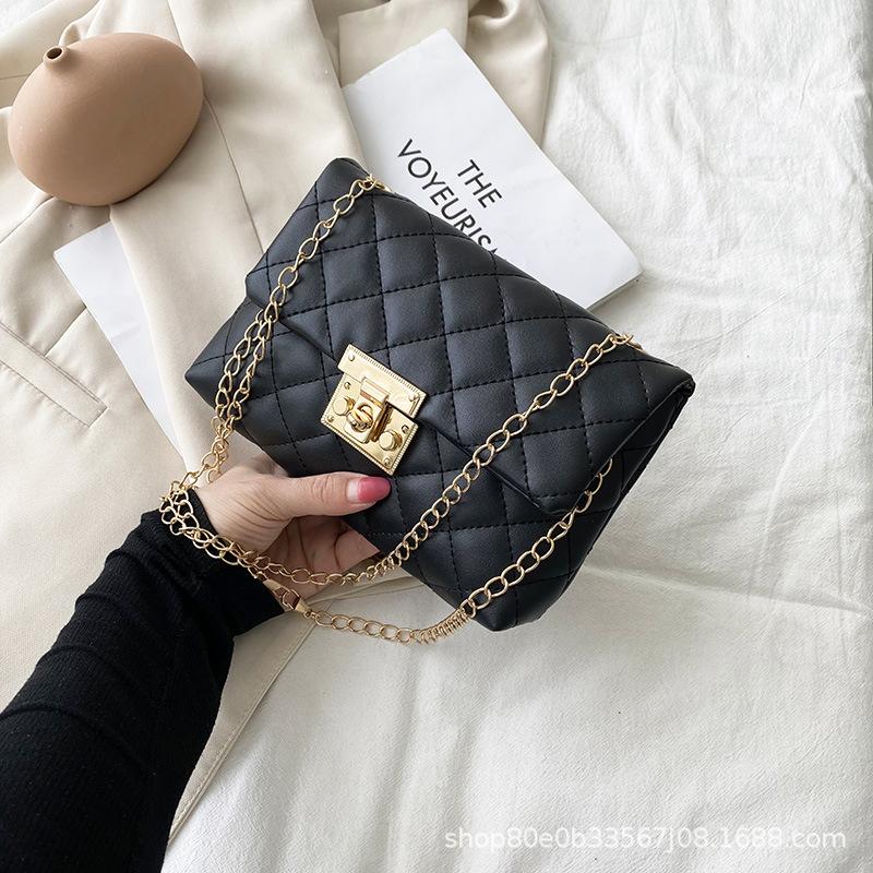 Embroidered Square Buckle Womens Bag Bag Fashion Shoulder Bag