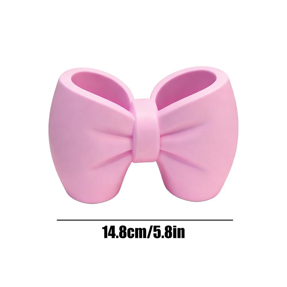 

Bow Shape Toothbrush Holder Cute Makeup Brushes Holder Shaver Organizer Rack 3D Printing Double-basin Toothbrush Toothpaste rack