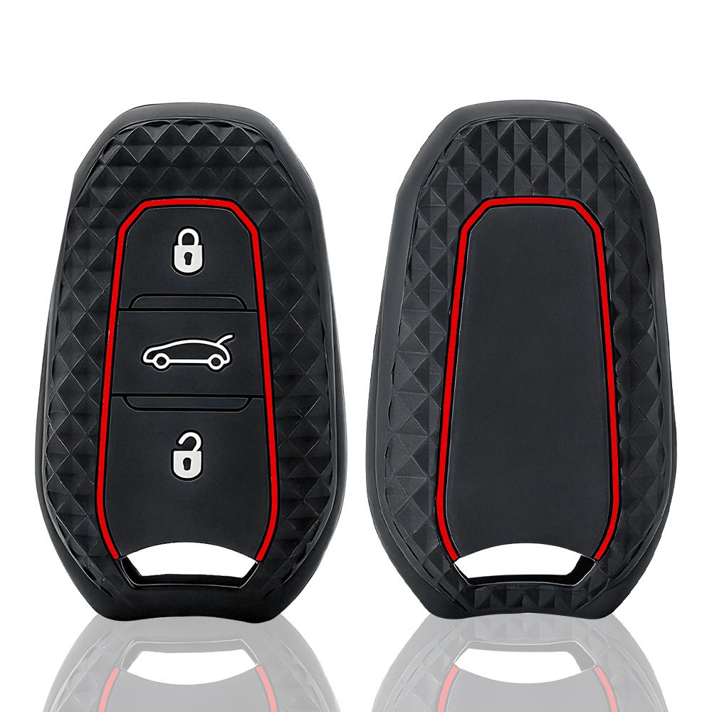Silicone Car Key Case Cover Shell Fob Holder For Peugeot 308 408 508 2008 3008 4008 5008 For Citroen C4 C5 C6 C3-Xr Accessories