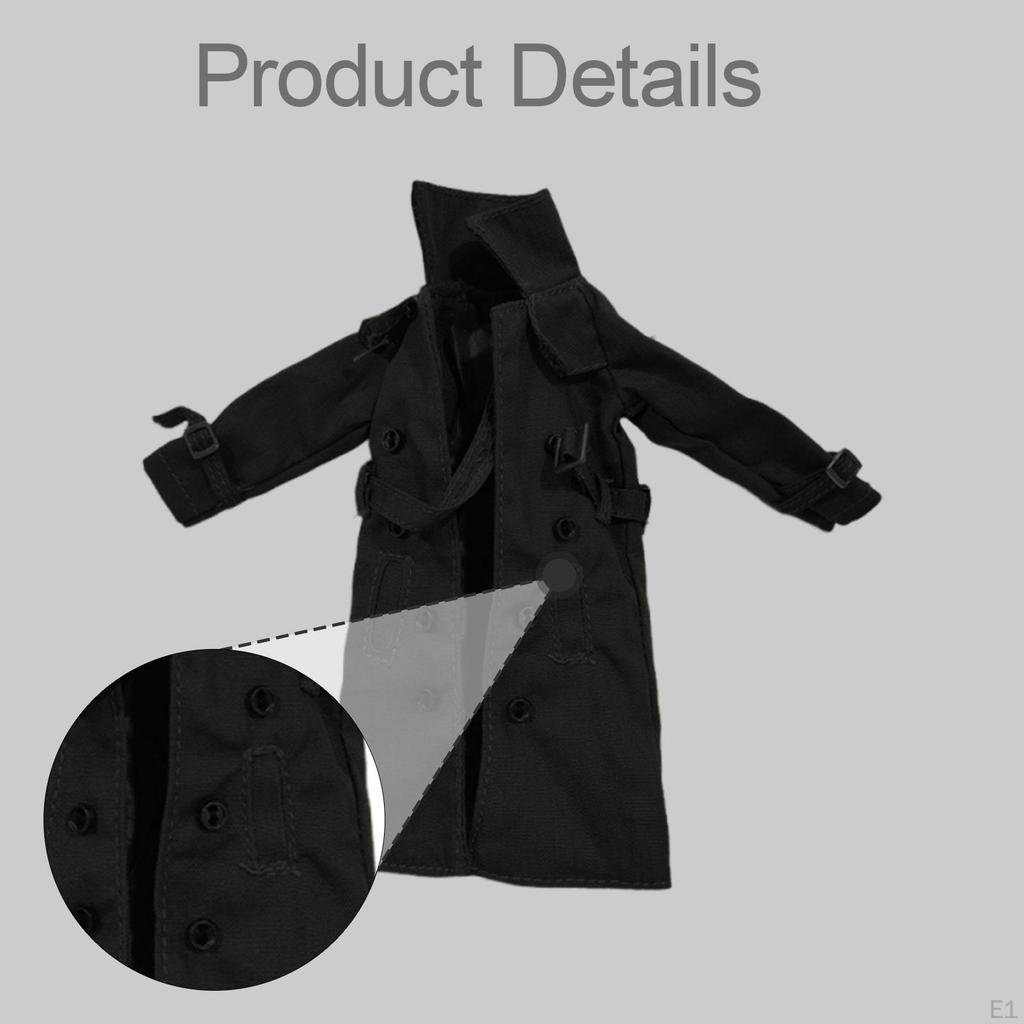1/ Figure Cappotto da Trincea 6 pollici Abbigliamento Maschile Femminile Abbigliamento in Miniatura Vestire Bambola Mobile