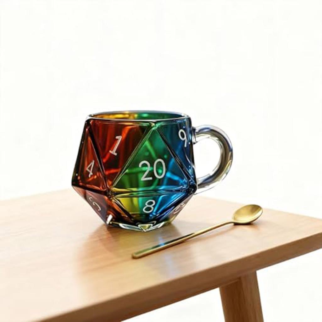 Dice Mug, Polyhedral Dice Coffee Cup With Handle, Game Mug For RPG Lovers, Game Night Mugs Gift For Lovers