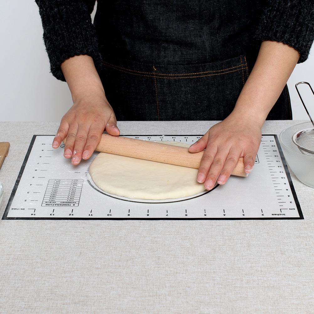 Silicone Baking Mat With Scale Rolling Dough Pad Kneading Dough Mat Non Stick Pastry Oven Liner Bakeware