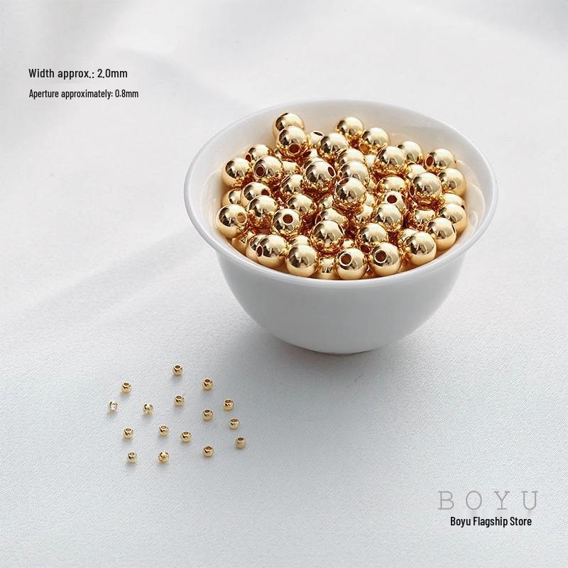 Copper-Plated 18k Gold Beads: DIY Bracelet, Spacer, and Matching Beads for Handmade Jewelry.