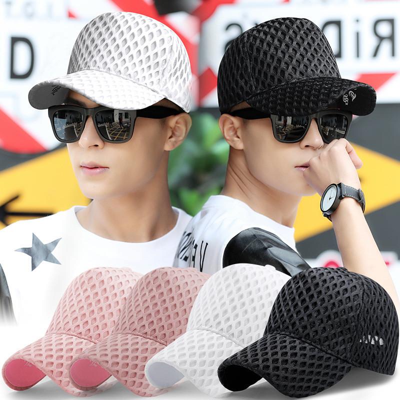 Mesh Baseball Cap With Wide Brim For Sun Protection And Breathability