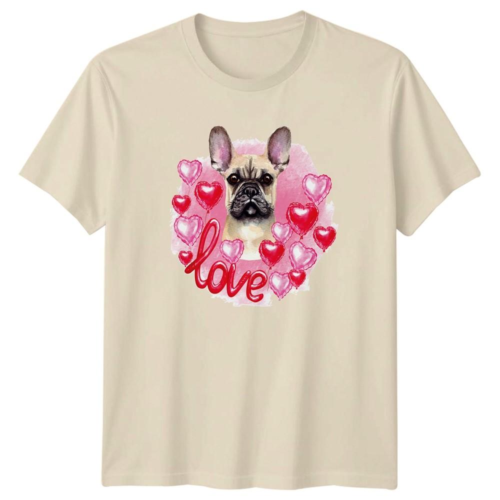 French Bulldog Puppy Love Hearts Unisexs TShirt French Bulldog Dogs