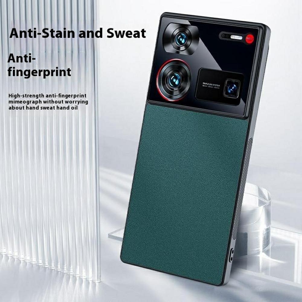 

For ZTE nubia Z60 Ultra Case PU Leather Coated PC+TPU Anti-Drop Phone Cover Orange