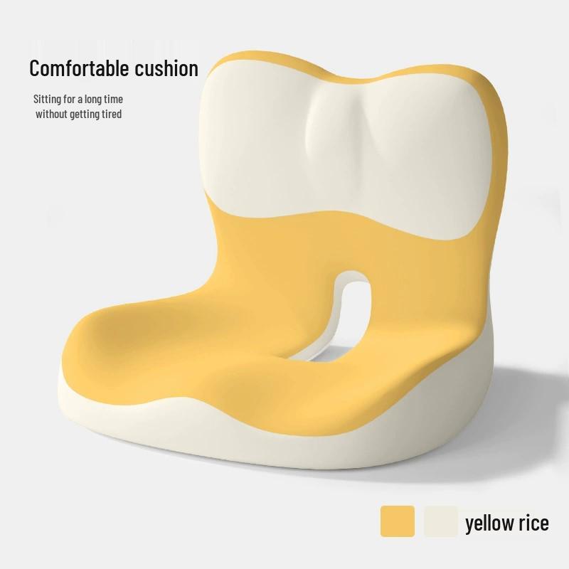 Ergonomic Seat Cushion with Lumbar Support and Memory Foam for Waist and Back Comfort