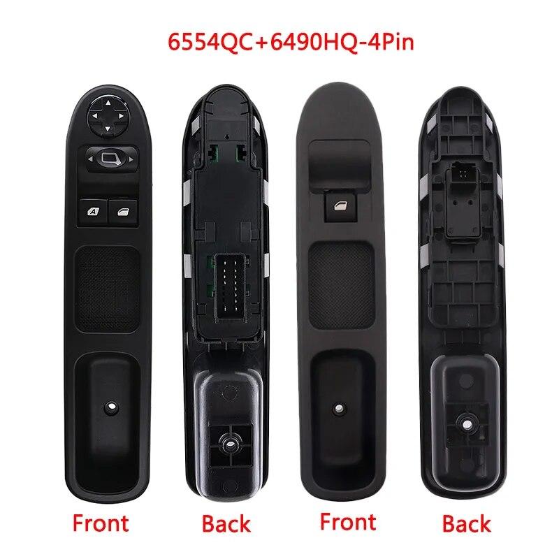 6554KT 6554QC 6490HQ Left Hand Driver Passenger Side Car Electric Window Switch for Citroen C3 Picasso Peugeot 207 307 2007-2015
