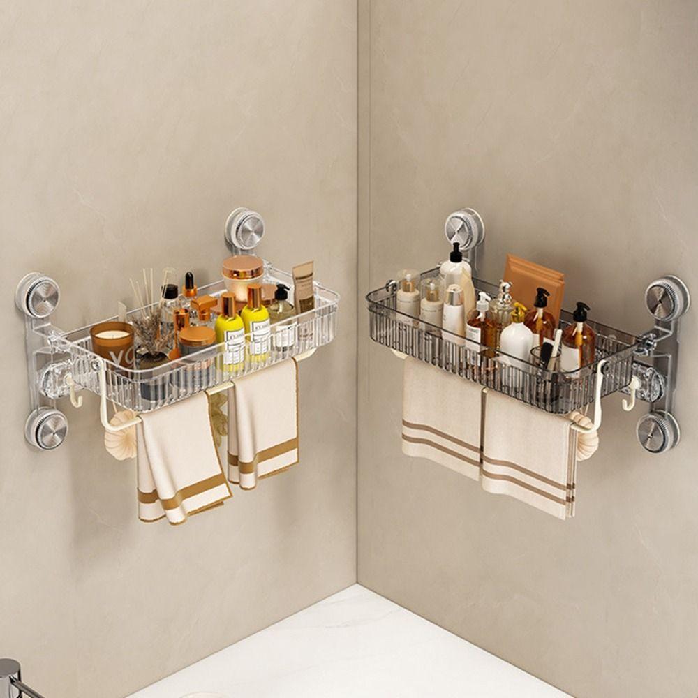 Large Capacity Toilet Storage Racks Wall Mounted Shower Organizer  Bathroom