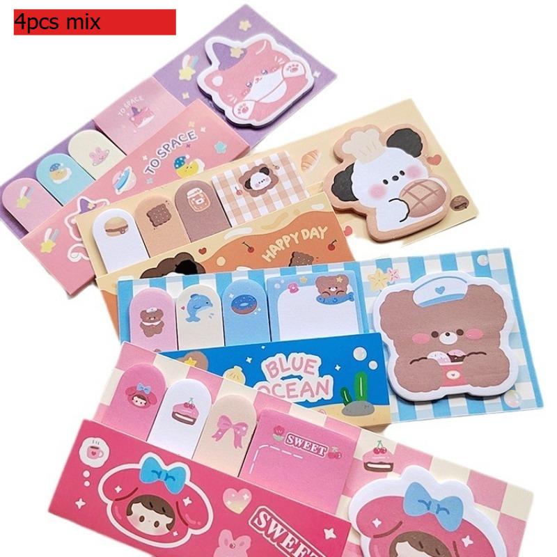 Office  School Supplies Cute Cartoon Animal Sticky Notes N Times Message Forgettable Memo Pad Kawaii Stationery Gift Notebooks
