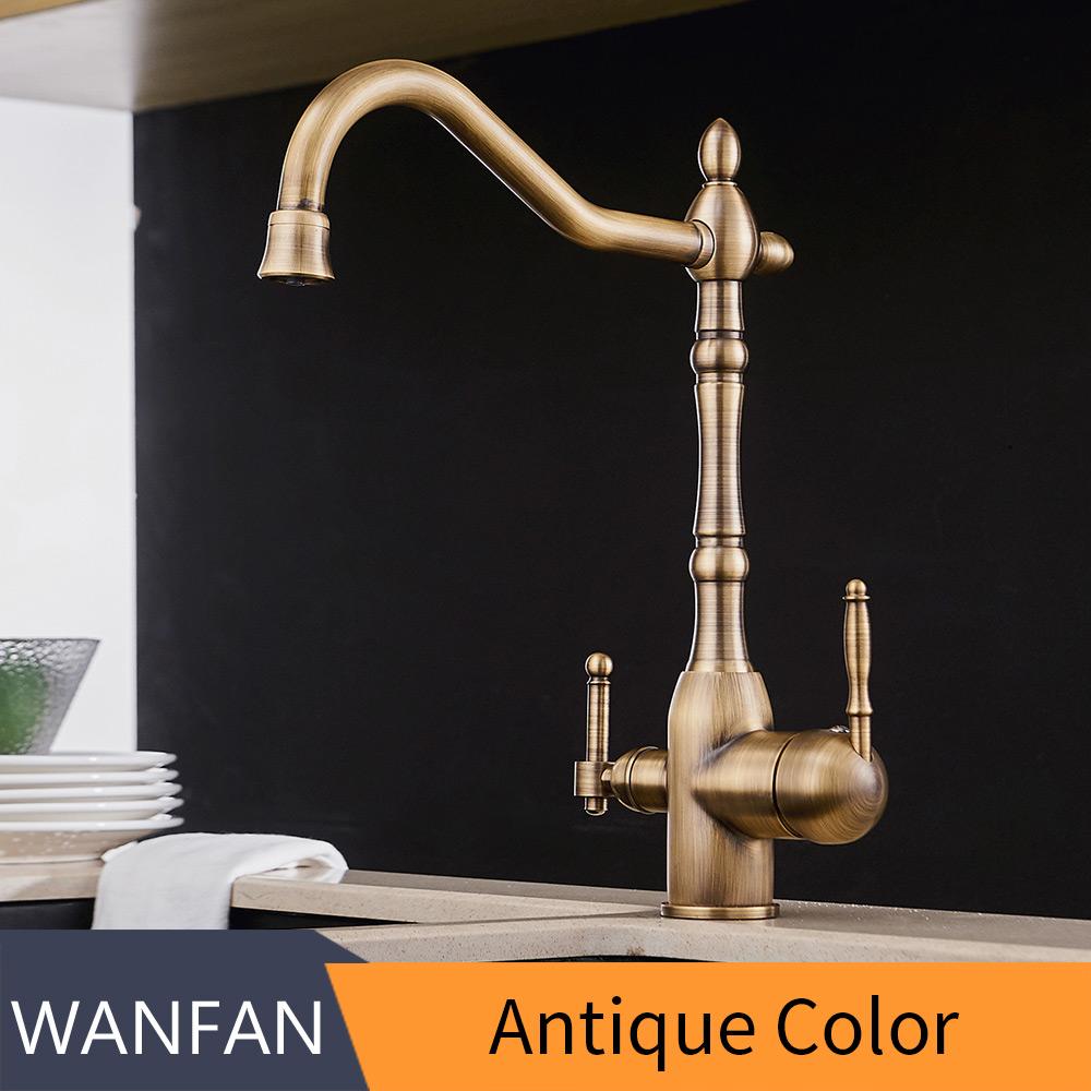 Kitchen Purify Faucets Gold Mixer Tap Cold and Hot 360 Rotation with Water Purification Features Kitchen Crane Tap MH-0193