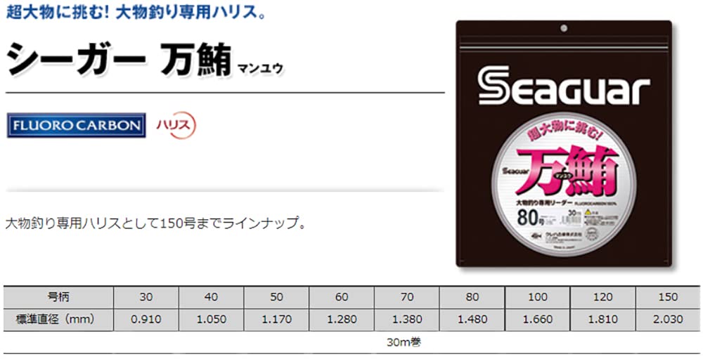 Seaguar Seaguar Manbushi 30m Clear 80