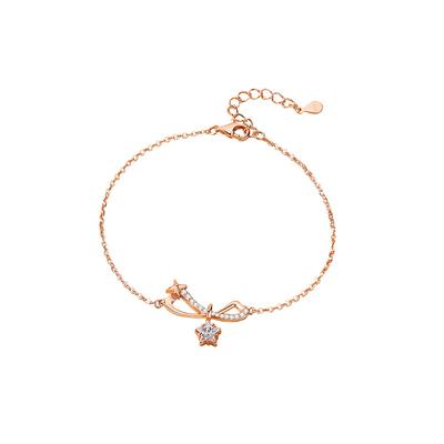 Star River Armband Damen Reinsilber Einzigartiges Design Gefühl Schleife Stern Armband Weihnachtsgeschenk