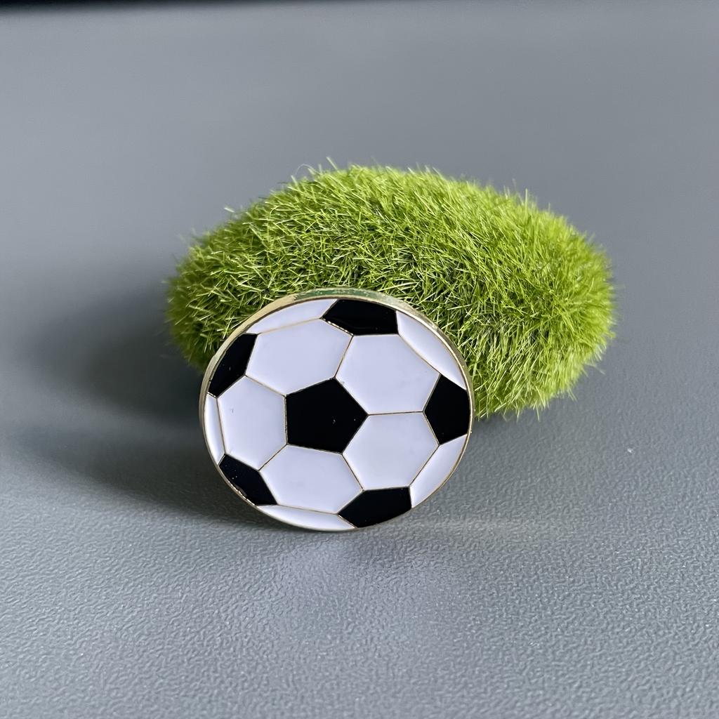 1 Pack, Football Enamel Brooch, Enamel Brooch, Oil Drop Brooch, Brooch, Clothing Accessories, Buckle Pin, Japanese Small Mini Neckline Pin,