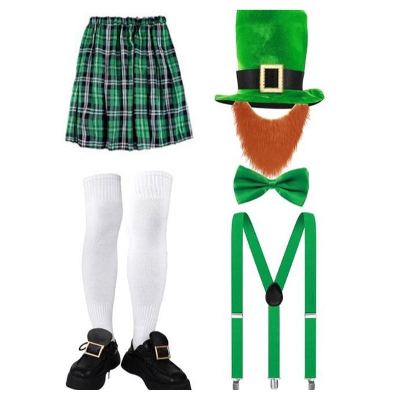 Patrick's Celebration Accessory Set Fabric Items Costume Outfit For Festive Costuming In Parties And Gatherings