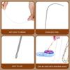 10Pcs Large Eye Beading Needle with Curved and Straight Handle, Stainless Steel Curved Beading Needle for Bead Spinner