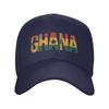 Ghana Flag Ghanian Kente Casual Baseball Cap Summer Trucker Hat Adjustable Tennis Skate Snapback Cap FeUnisex Unisex Baseball Caps