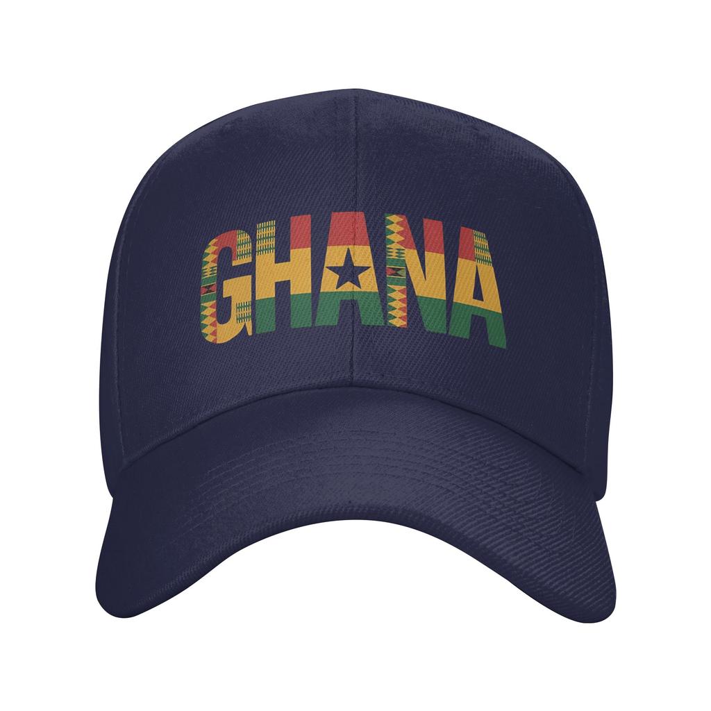 Ghana Flag Ghanian Kente Casual Baseball Cap Summer Trucker Hat Adjustable Tennis Skate Snapback Cap FeUnisex Unisex Baseball Caps