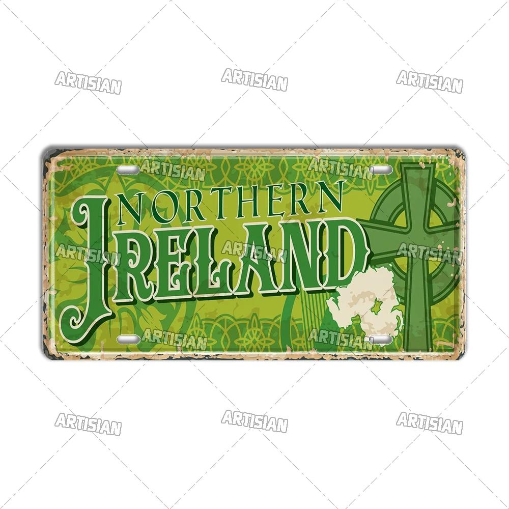 Artisian Britain Scotland Northern Ireland Landmark License Plate England UK Metal Tin Plaque United Kingdom City Car Metal Sign