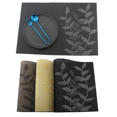 6 stuks PVC tafelmatten antislip waterdichte tafelmatten blad bloem boom tafel decoratieve matten keuken accessoires