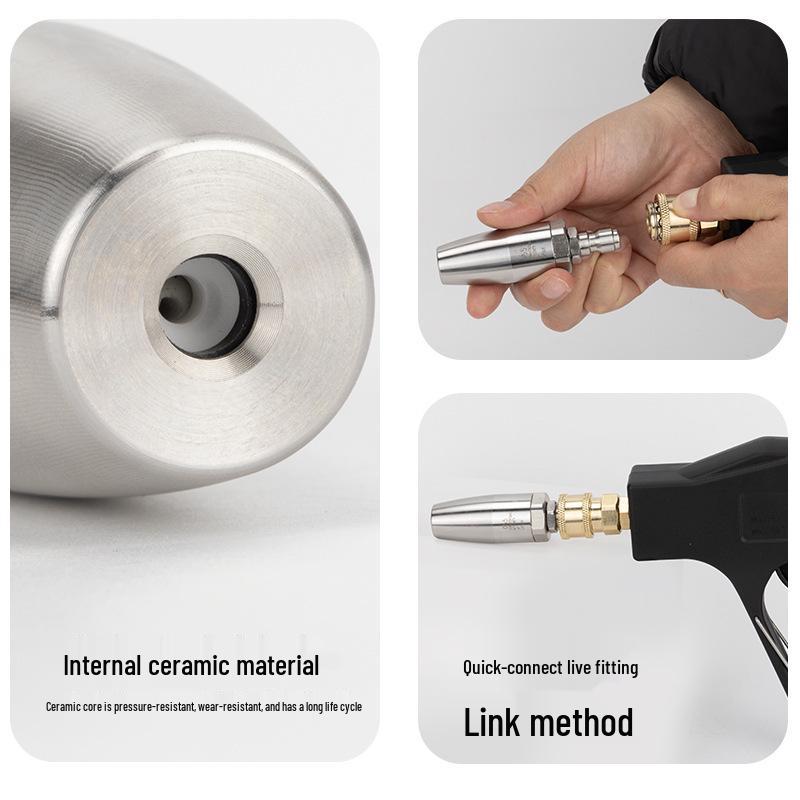Stainless Steel High-Pressure Rotating Water Gun Nozzle with 250kg Ceramic Core