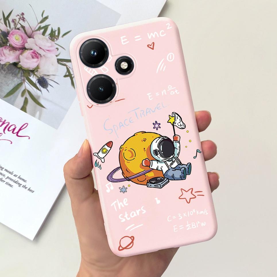 

Для Infinix Hot 30i 30 Play NFC Чохол Місячна Ніч Квітка Рідкий Силікон Задня Кришка Для Infinix Hot 30Play 30i 30 Play Чохол для Телефону Hot 30 Play ( NFC )