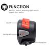 Motorcycle 22mm Steering Wheel Switch with Start/End Headlight/Warning Light Switch