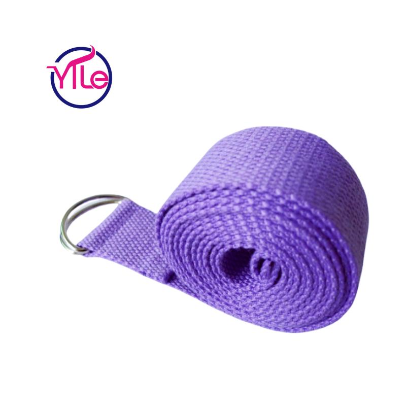 Sport Fitness Workout Gym High Elastic Cotton Custom Label  Yoga Strap for Stretching