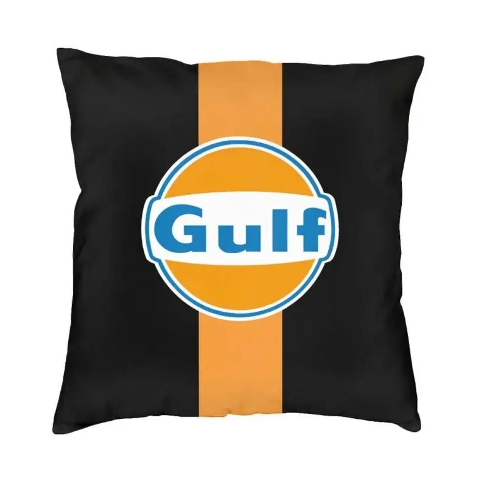 Gulf Racing Logo Cushion Cover Sofa Living Room Square Throw Pillow Cover Chair Cushion 45x45cm 18x18Inch