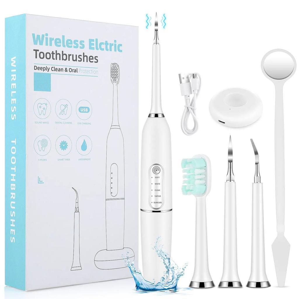Ultrasonic Electric Toothbrushes Sonic Waterproof USB Charger Tooth Brushes Replacement Dental Calculus Remover