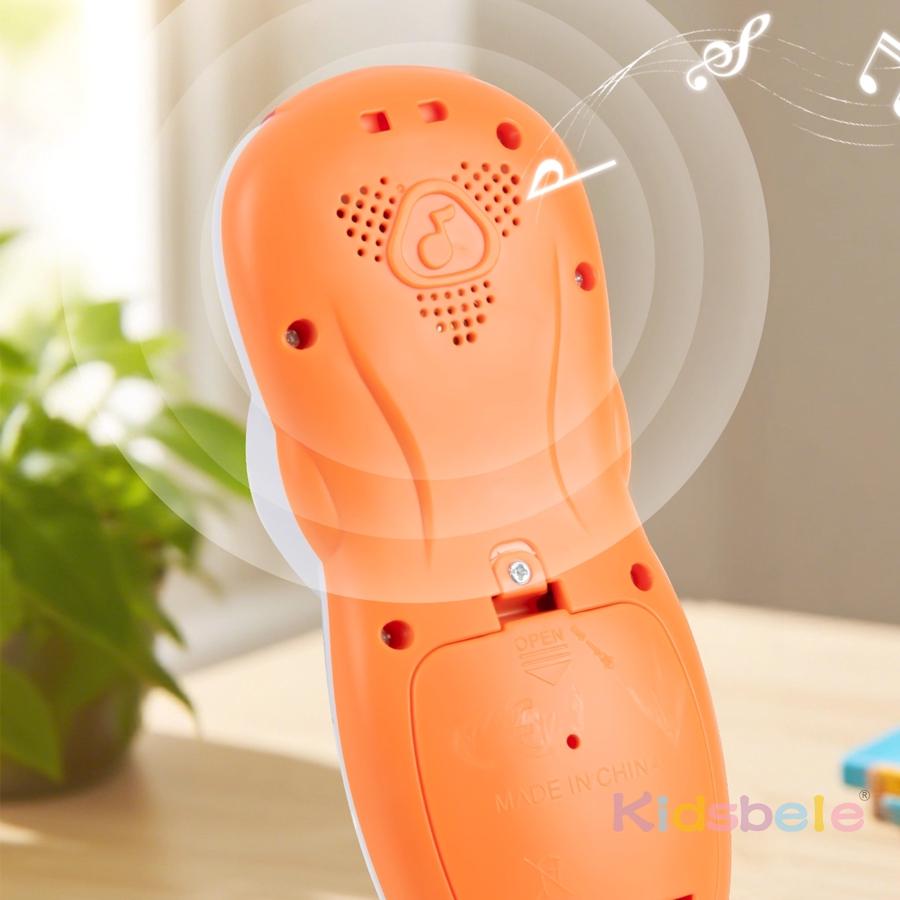 Brinquedo de Aprendizagem com Controle Remoto para Crianças Pequenas – Música, Luzes, Números, Formas, Sons do Tempo e Frases do ABC | Telefone de Educação Infantil para Bebês