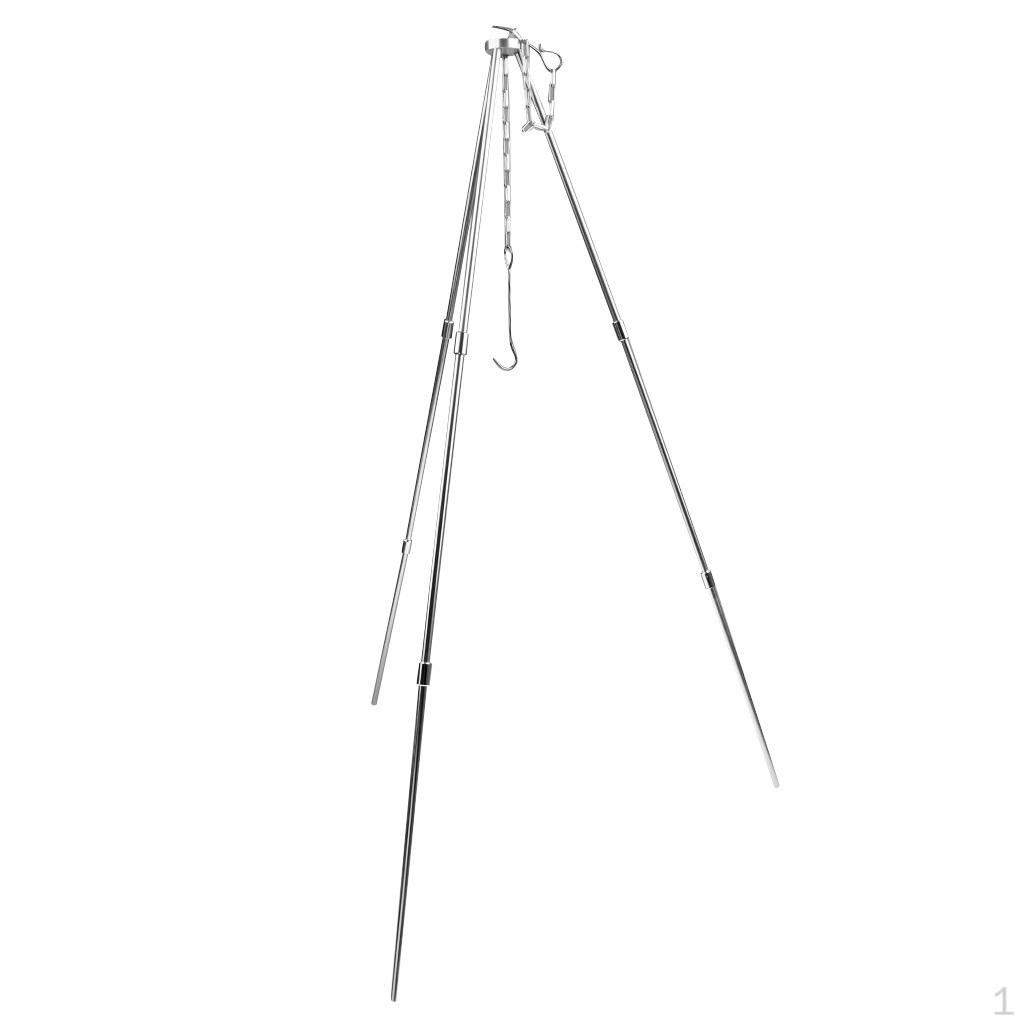 

Aluminum Alloy Cooking Picnic Oven Tripod Hanger Grill Leg with Hook and Chain