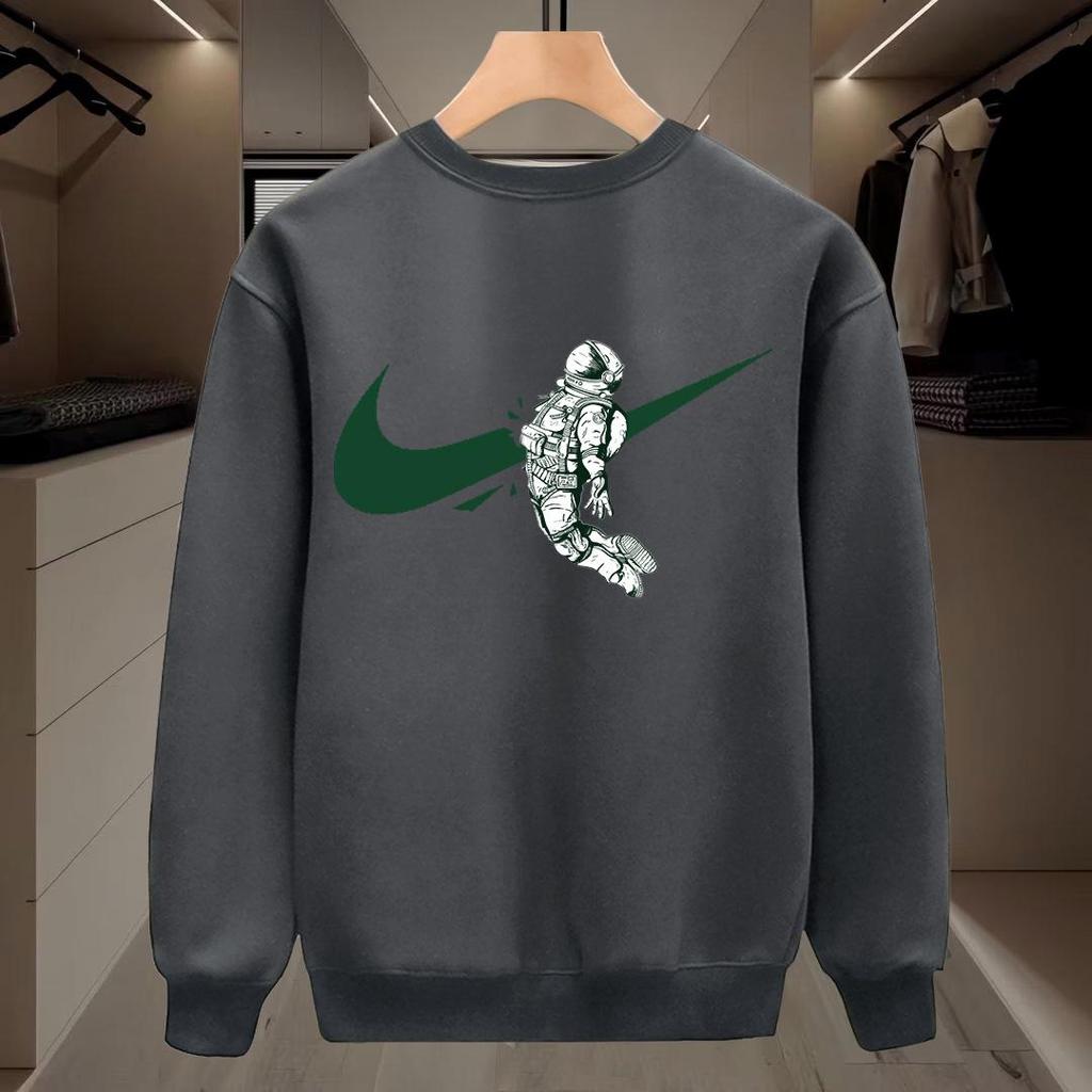 Men's Autumn 2024 Slim Fit Printed Hoodie - Trendy Streetwear Long Sleeve Round Neck Tee