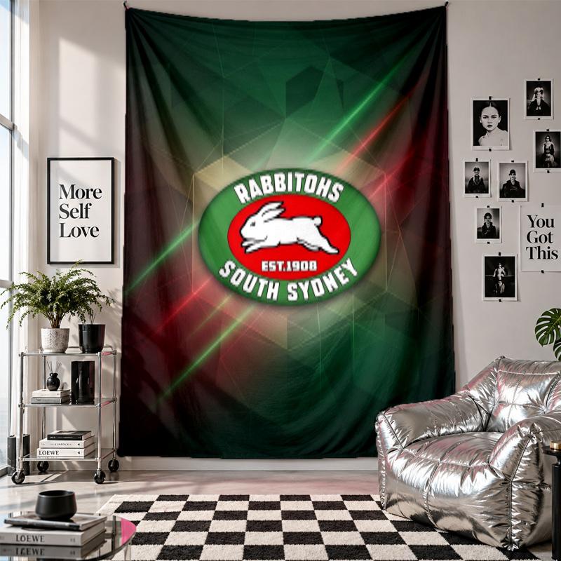 South Sydney Rabbitohs Wall Tapestry Home Decor Wall Hanging Cloth for Bedroom Living Room Background