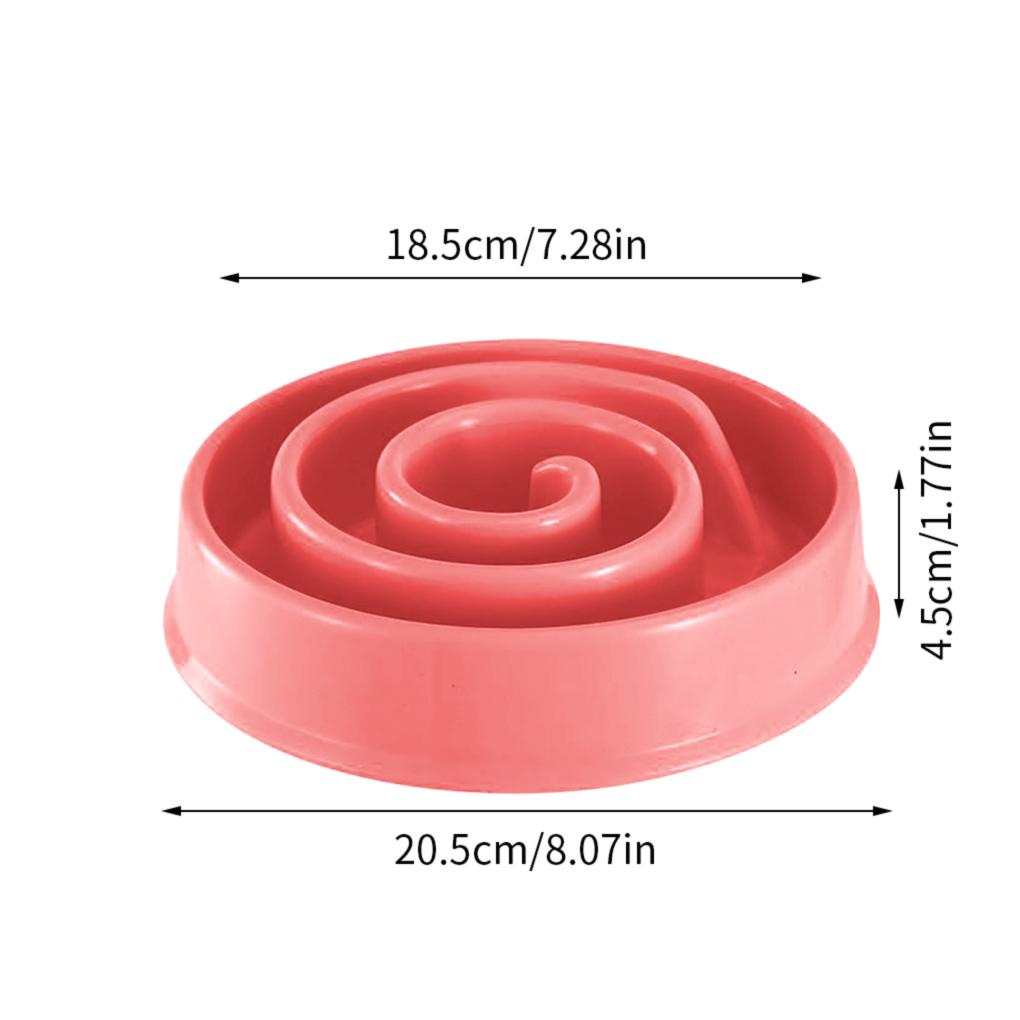 Dog Feeding Bowl Pet Prevent Choking Slow Feeder Anti-Bloat Eating Habit Training Bowl PP Dish Pet Dog Supplies
