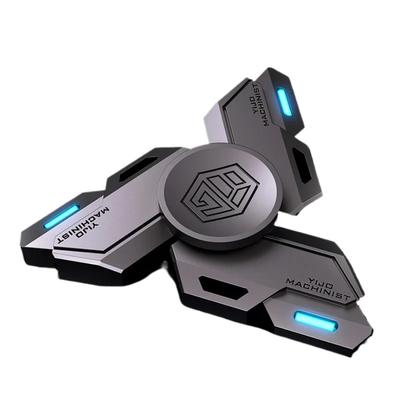 Metal Işıklı Fidget Spinner EDC Stresi Azaltan Oyuncaklar Anti-stres Dönen Top Ucu Jiroskop El Parlayan Dönen Çocuklar