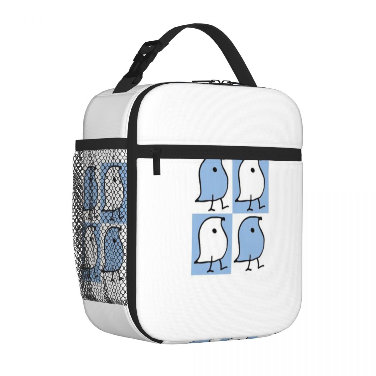 Bestselling Blue And White Wugs Outdoor Style Meal Bag Mini Travel Commuter Lunch Bag One Size