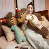 90/120CM Kawaii Long Sausage Dog Plush Pillow Cartoon Dachshund Holding Cat Bear Dinosaur Plush Toy Sleep Cushion Birthday Gift