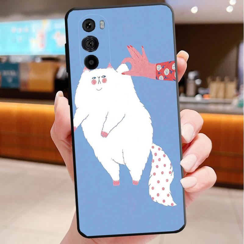Phone Case For Motorola Edge 50 40 Pro 60 50 40 30 Ultra Neo Fusion Moto G Play G Stylus G Power G Fun Cat