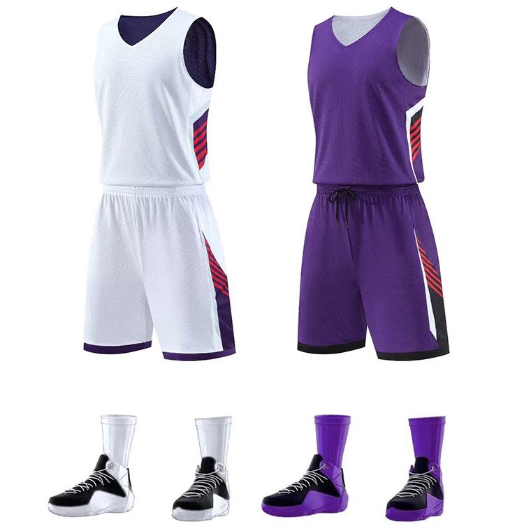 American Double-Sided Basketball Jersey Suit, Game Adult Ball Clothes, Children Wear Jerseys On Both Sides, Sports Jerseys, Men'S Jerseys