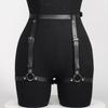 Damen Mode Harness Bein-Harness PU-Leder Verstellbar Nieten-Dekor Oberschenkel-Strumpfband Gothic Harness Bondage-Dessous