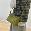 Johnature Genuine Leather Casual Women's Bag Soft Cowhide Solid Color Versatile Shoulder Crossbody Bag