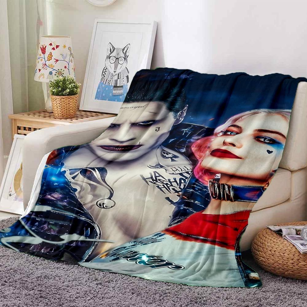 Dc Character Joker Harley Quinn Blanket Ultra-Soft Suitable for Picnics Office Chair Bedding Four Seasons Multipurpose Modern